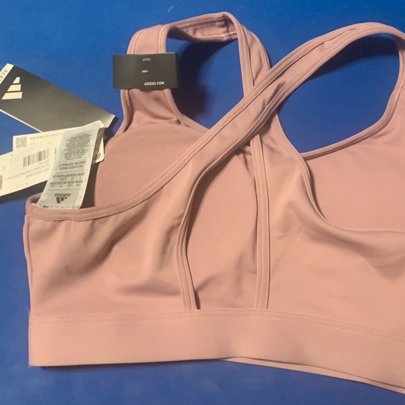 Adidas PowerReact Training Medium-Support Sports Bra Pink Women Size-xs NWT - Picture 6 of 6